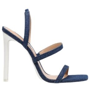 Steve Madden  Denim Stiletto Sandals size 9 1/2